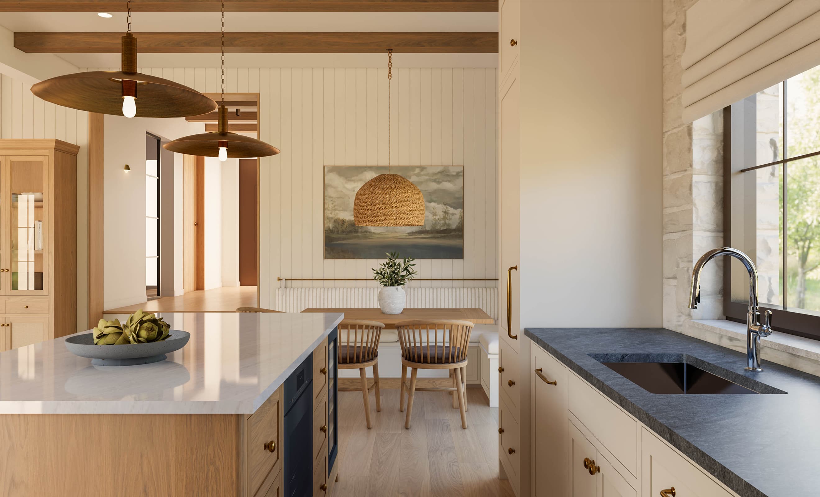 Pogled interierja počitniške hiše na otoku Ugljan