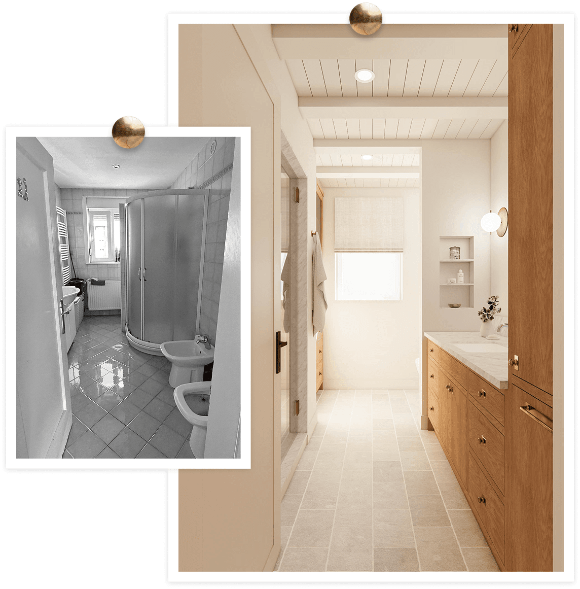 Prenova kopalnice s pohištvom iz hrasta